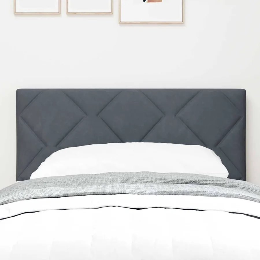 Tête de lit LED Gris foncé 80 cm Velours - 3