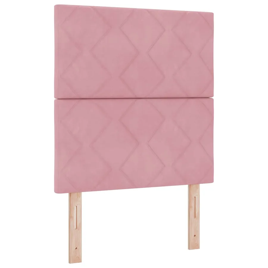 Tête de lit LED Rose 80 cm Velours - 2