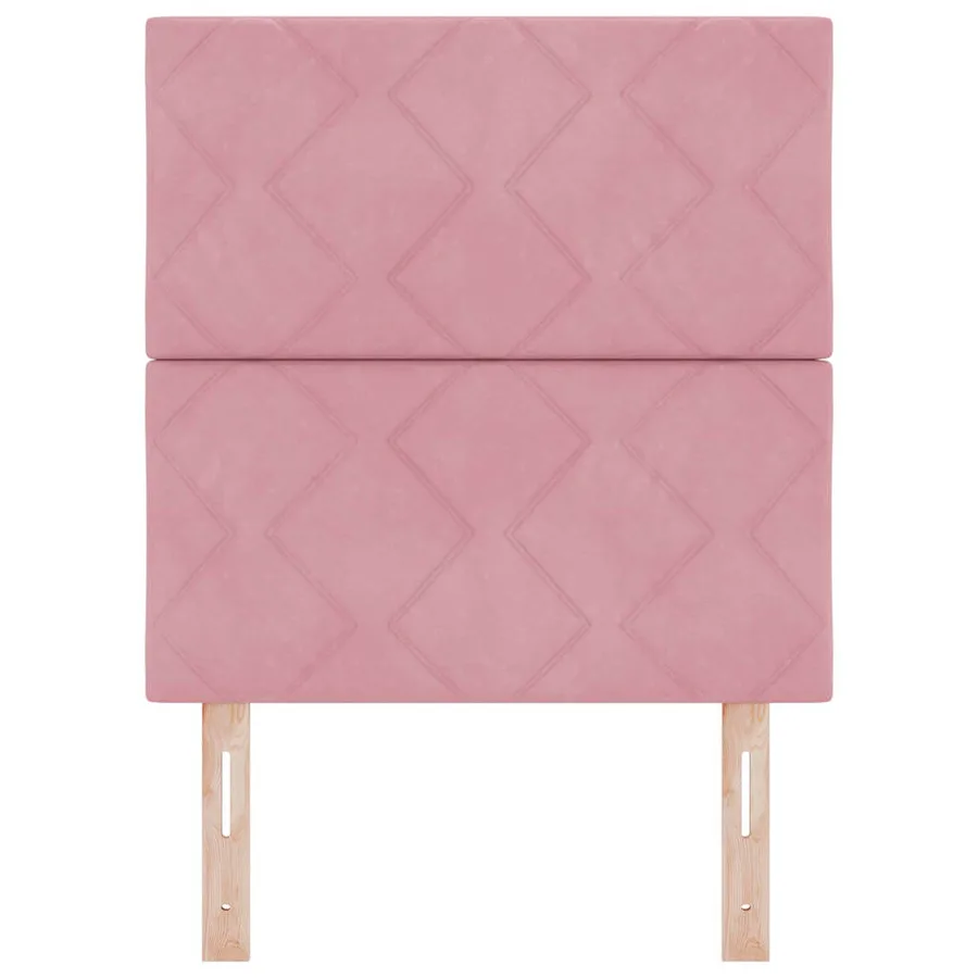 Tête de lit LED Rose 80 cm Velours - 5
