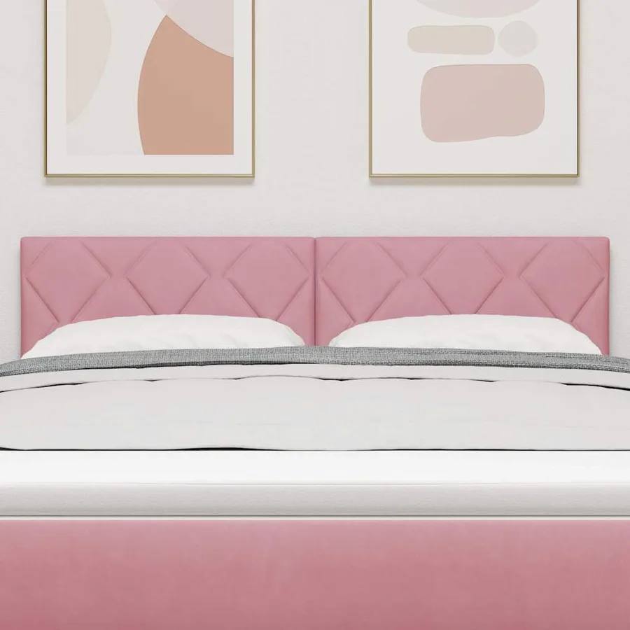 Tête de lit LED Rose 160 cm Velours - 3