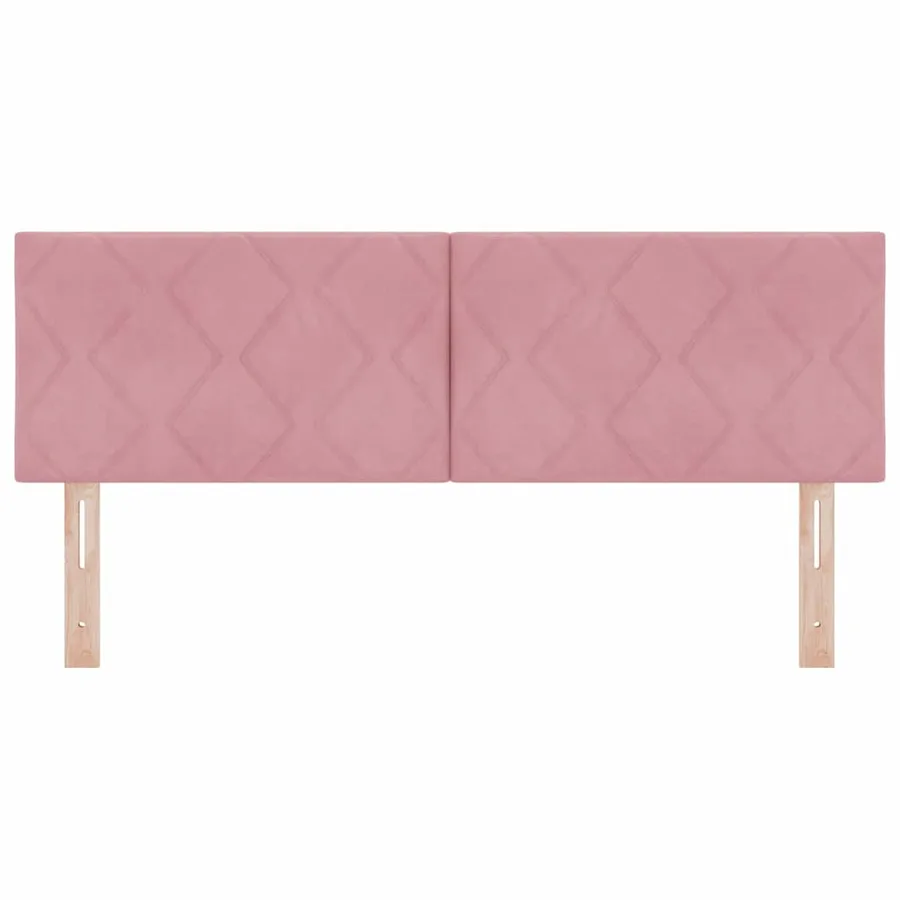 Tête de lit LED Rose 160 cm Velours - 5