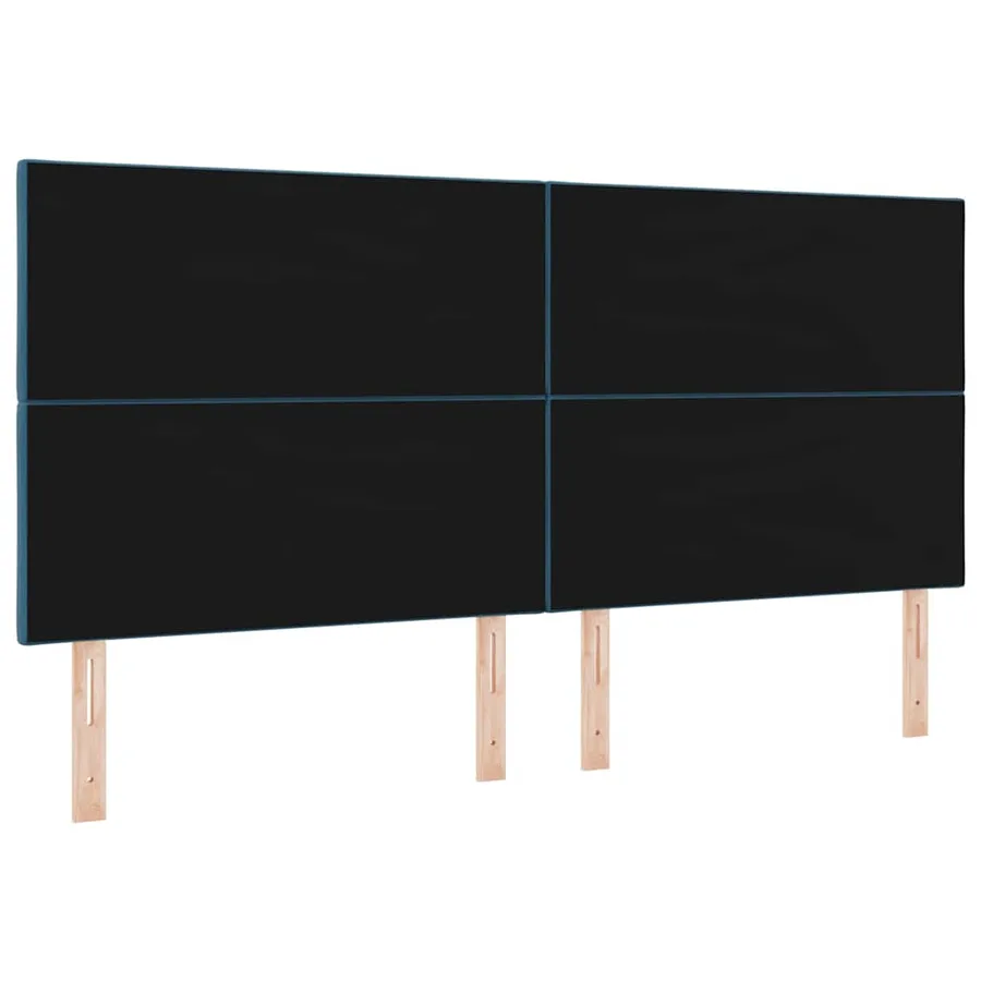 Tête de lit Bleu foncé 200 cm Velours - 6