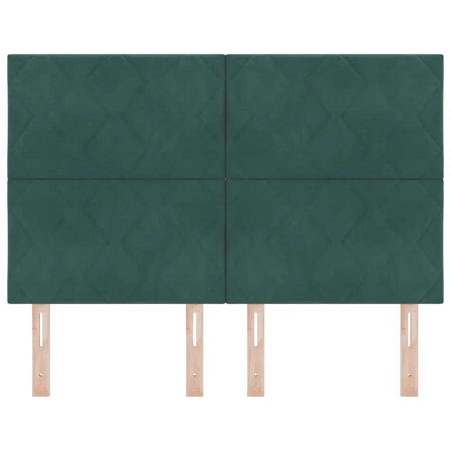 Tête de lit Vert foncé 144 cm Velours - 4