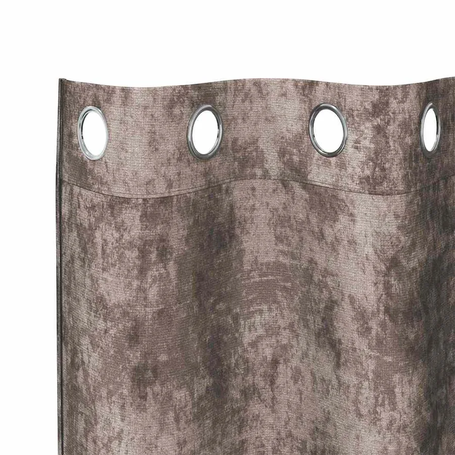 Rideaux en velours 2 pcs Cappuccino 175 x 140 cm Velours - 5