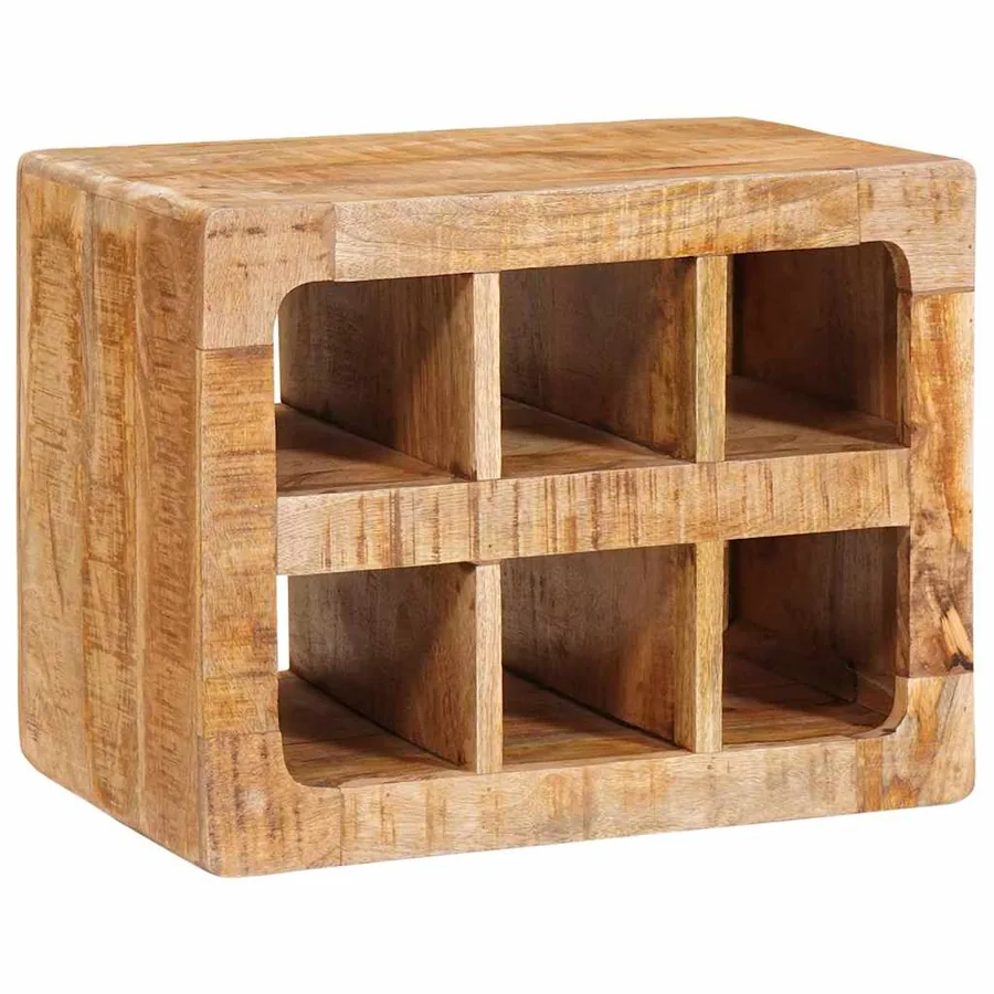 Étagère à vin Marron 44 x 30 x 35 cm Bois de mangue massif