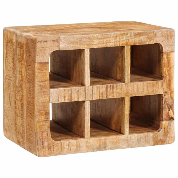 Étagère à vin Marron 44 x 30 x 35 cm Bois de mangue massif