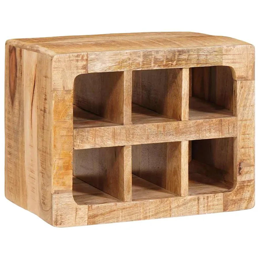 Étagère à vin Marron 44 x 30 x 35 cm Bois de mangue massif - 2