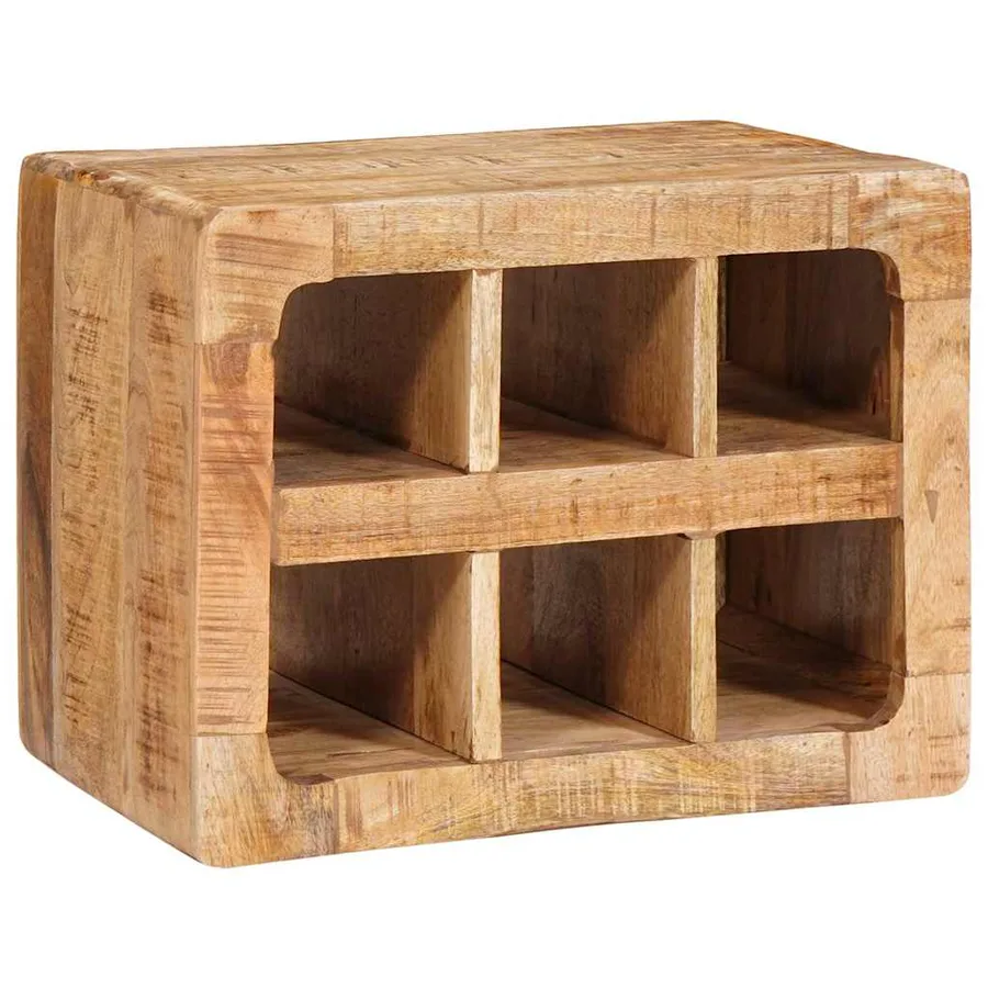 Étagère à vin Marron 44 x 30 x 35 cm Bois de mangue massif - 3