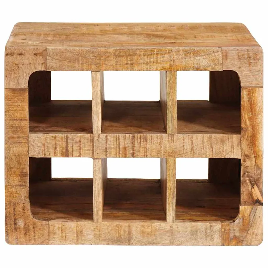 Étagère à vin Marron 44 x 30 x 35 cm Bois de mangue massif - 4