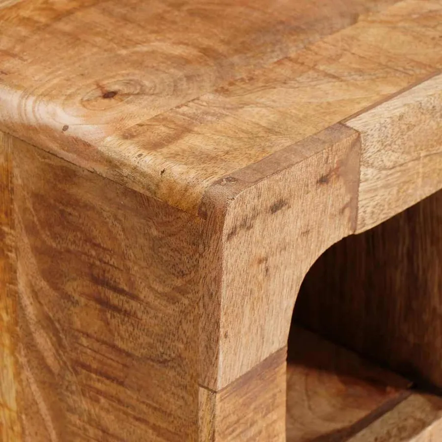 Étagère à vin Marron 44 x 30 x 35 cm Bois de mangue massif - 8