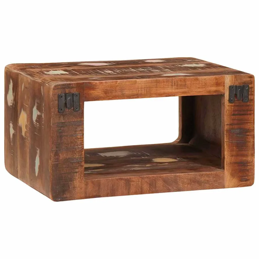 Table de chevet Marron 45 x 30 x 24 cm Bois Recyclé Solide - 6