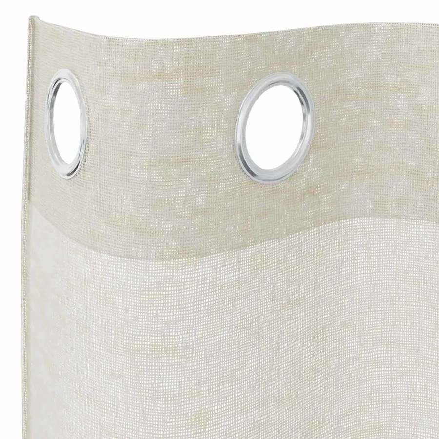Rideau en Voile 2 pcs Crème 260 x 140 cm Polyester - 5
