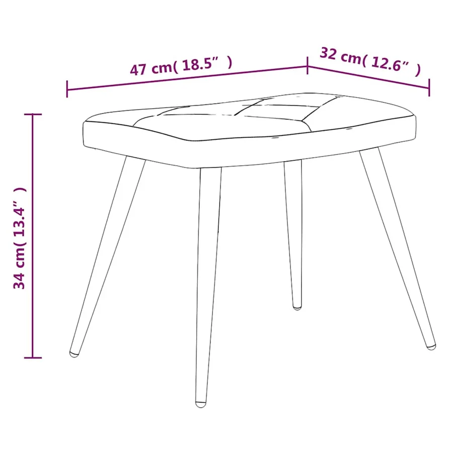 Chaise de relaxation avec tabouret Patchwork Tissu - 10