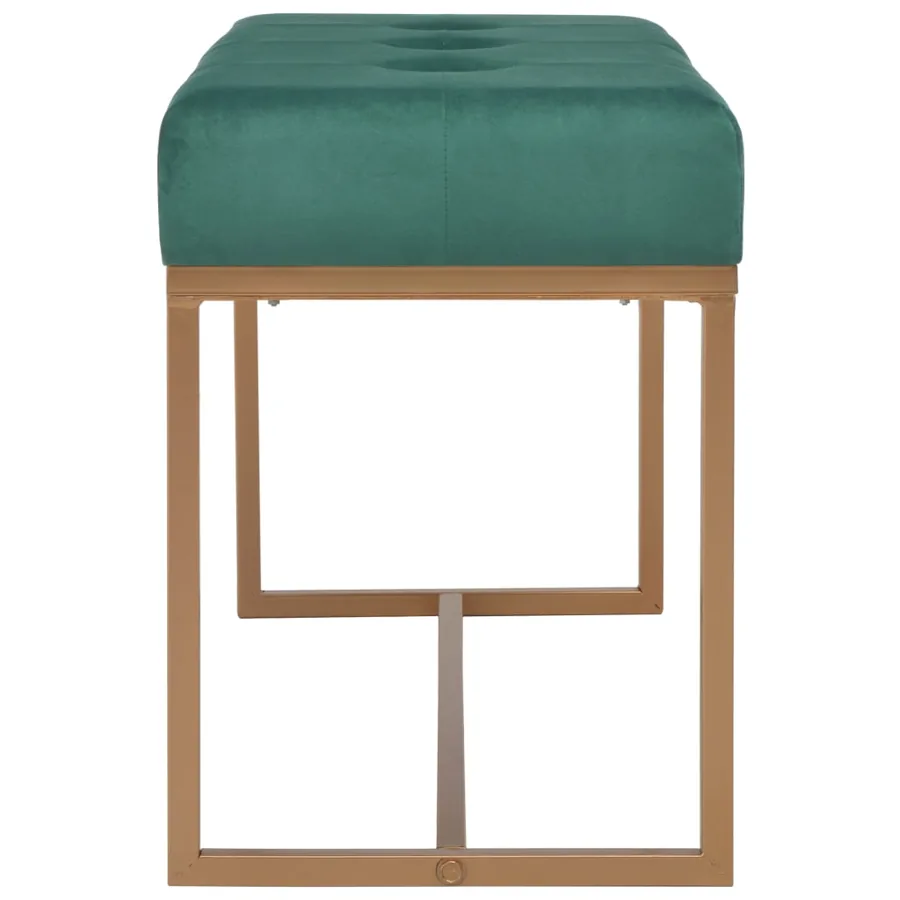 Banc 80 cm Vert Velours - 3