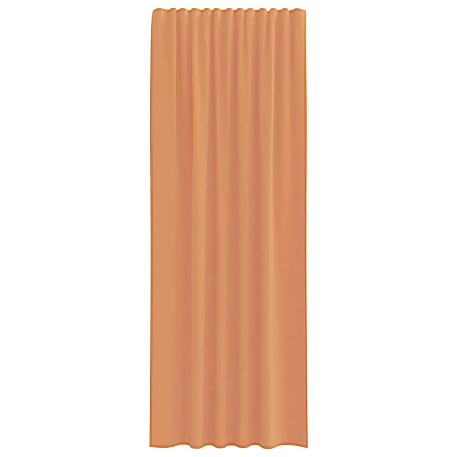 Rideaux en voile à œillets 2 pcs couleur terre cuite - 4