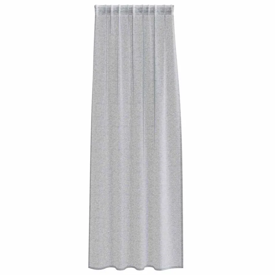 Rideau en Voile 2 pcs Gris foncé 225 x 140 cm Polyester - 4