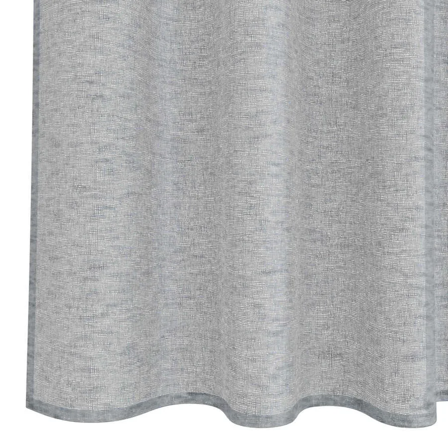 Rideau en Voile 2 pcs Gris foncé 225 x 140 cm Polyester - 6