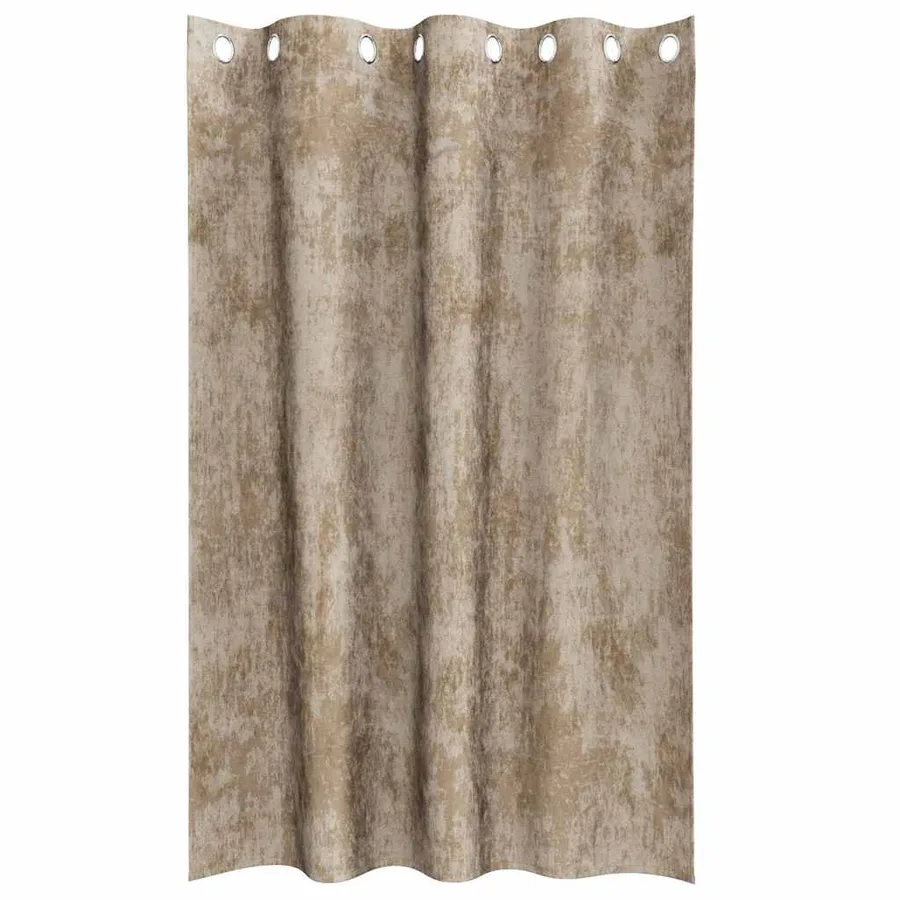 Rideaux en velours 2 pcs Champagne 175 x 140 cm Velours - 4