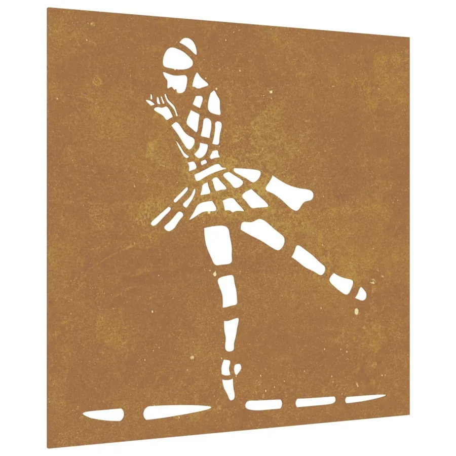 Décoration murale jardin 55x55 cm motif de danseuse de ballet - 2