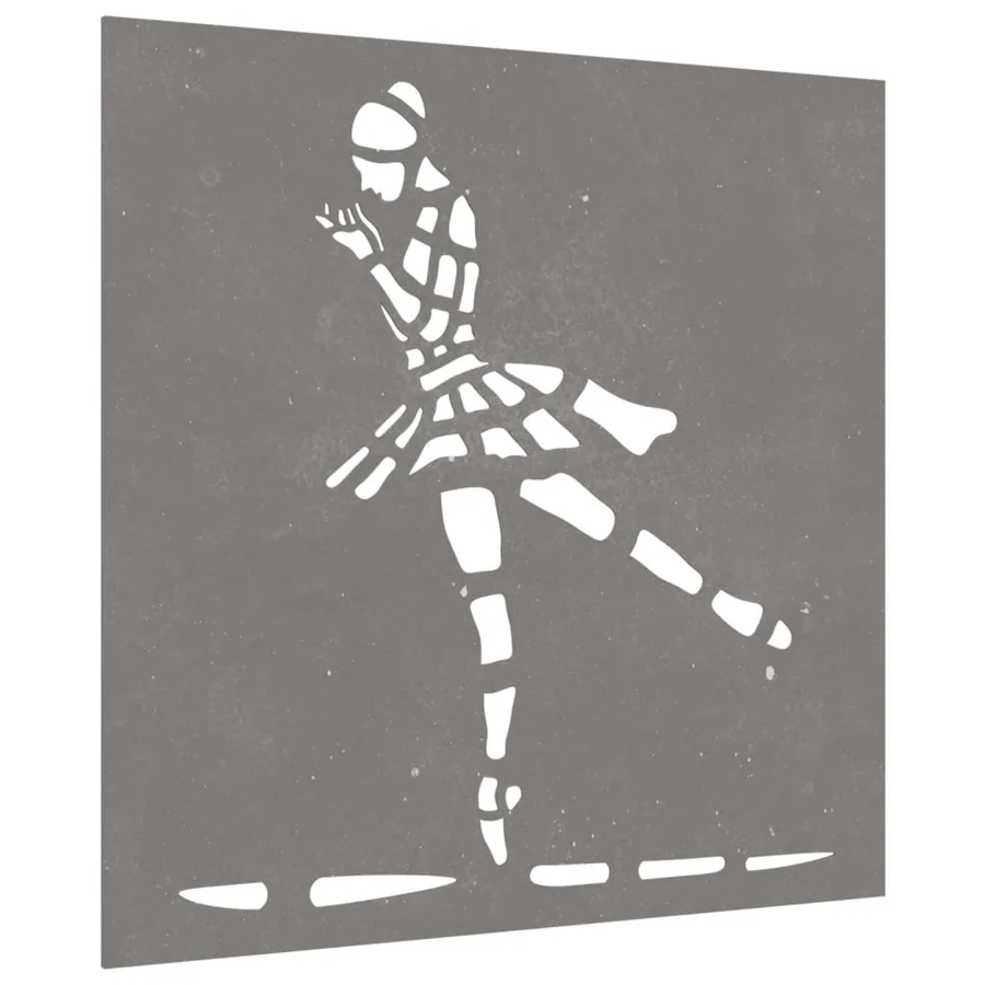 Décoration murale jardin 55x55 cm motif de danseuse de ballet - 3