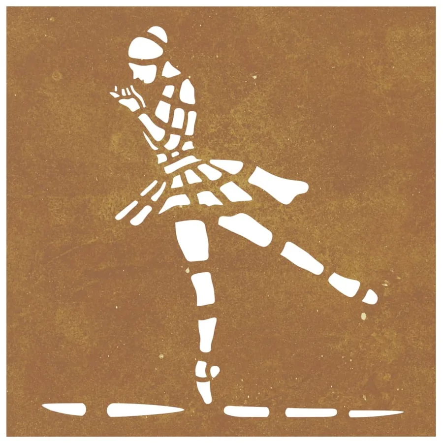 Décoration murale jardin 55x55 cm motif de danseuse de ballet - 4