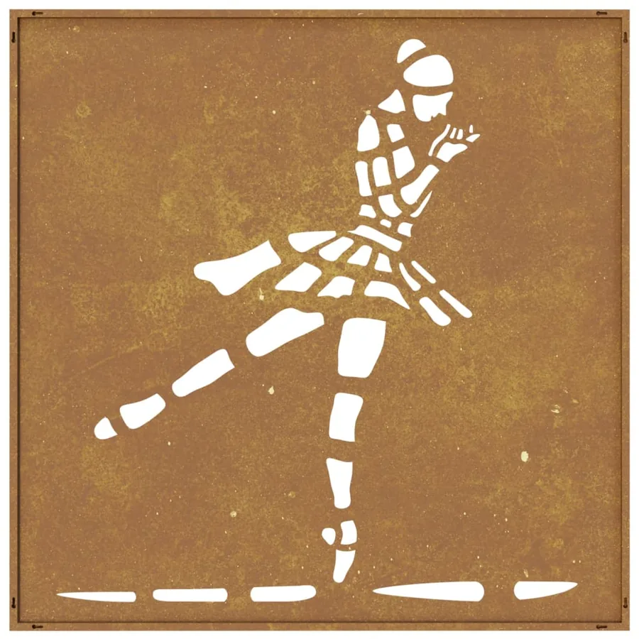 Décoration murale jardin 55x55 cm motif de danseuse de ballet - 5