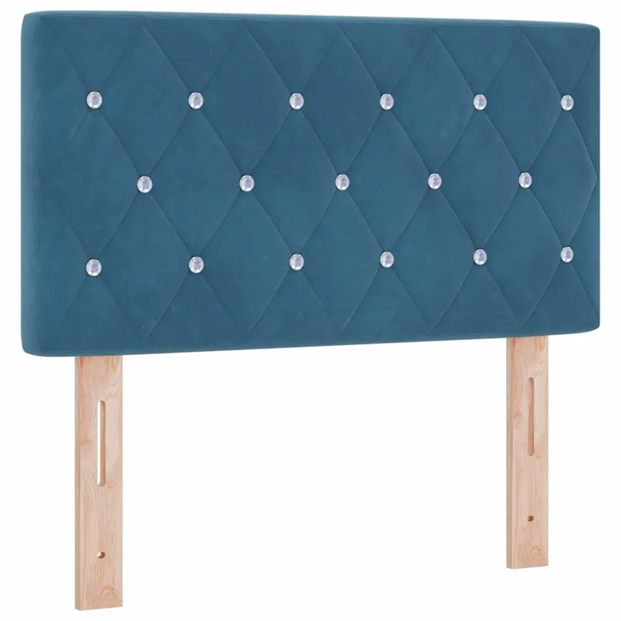 Tête de lit LED avec bandes LED Bleu foncé 80 cm Velours - 2