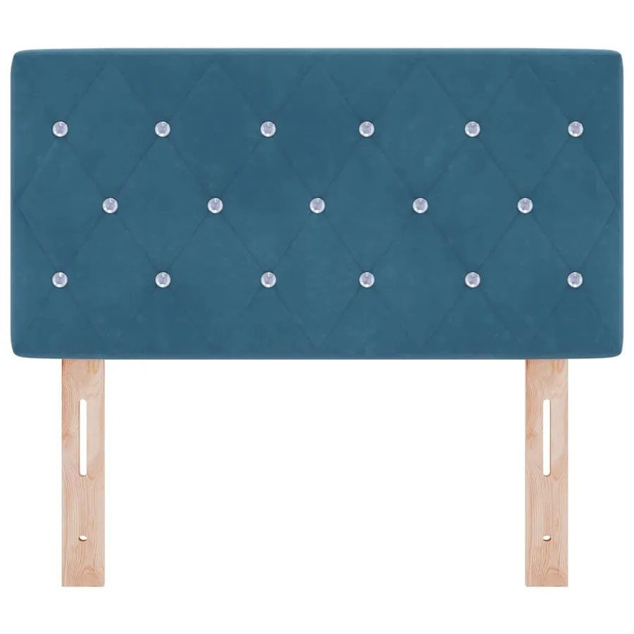 Tête de lit LED avec bandes LED Bleu foncé 80 cm Velours - 5