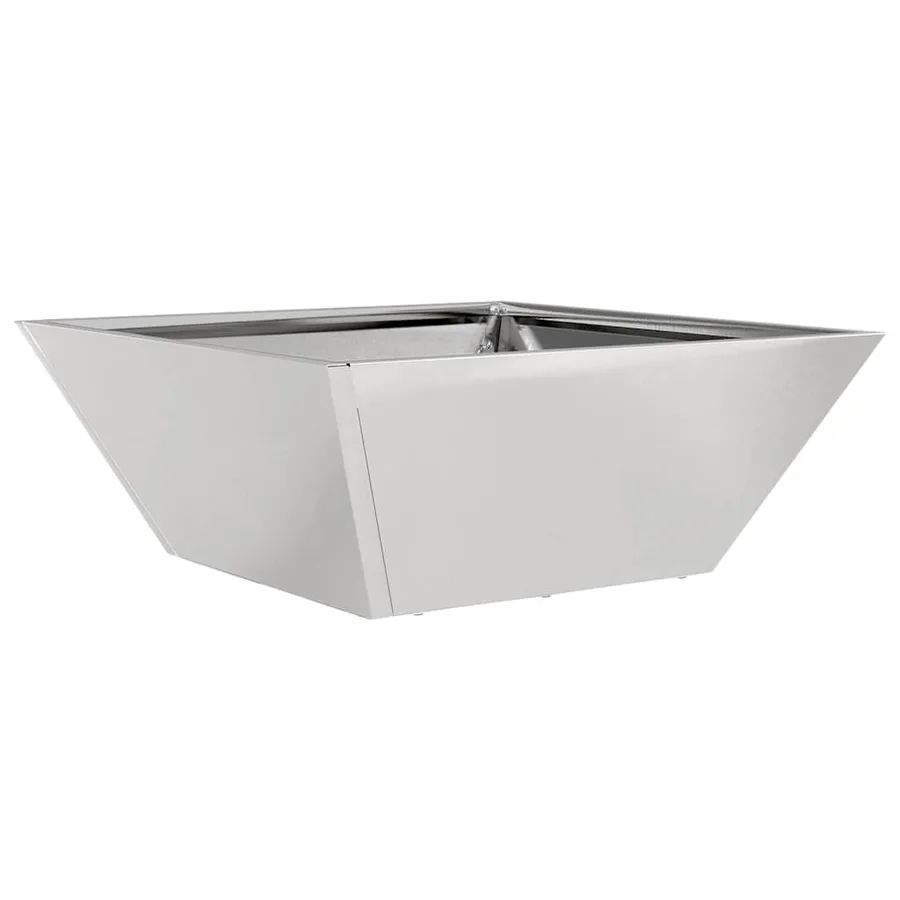 Cache-pot de jardin Argent 40 x 40 x 15 cm Acier inoxydable - 2