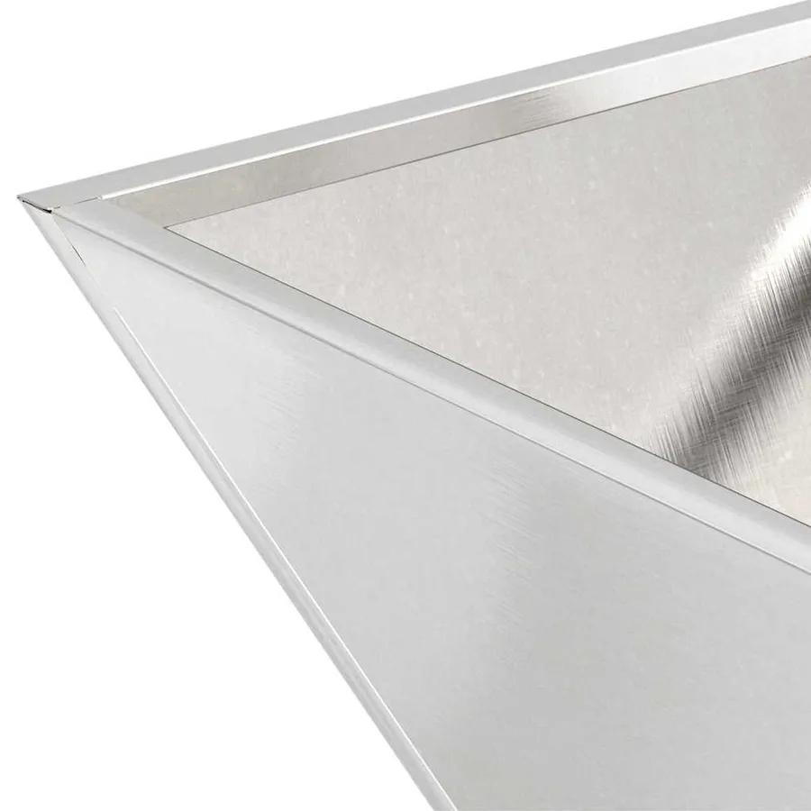 Cache-pot de jardin Argent 40 x 40 x 15 cm Acier inoxydable - 9