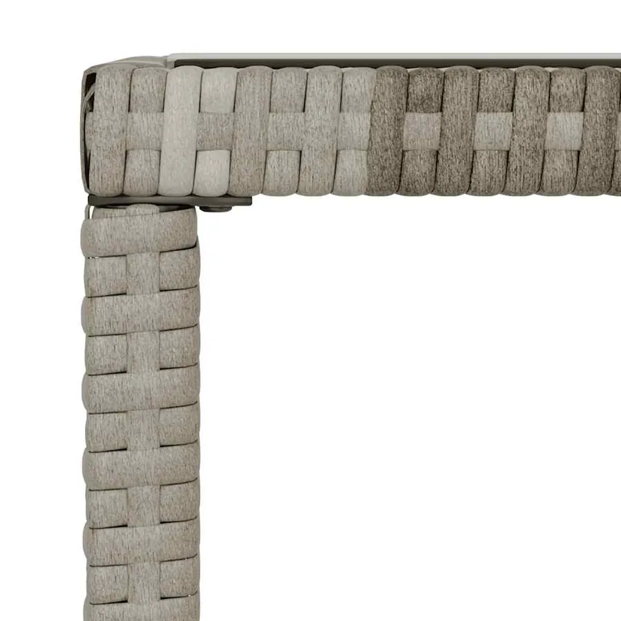 Salon de jardin 6 pcs avec coussins Gris Résine tressée - 6