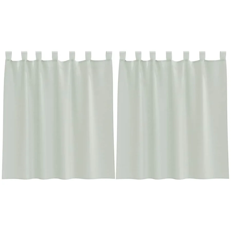 Voilages à œillets 2 pcs gris clair 140 x 140 cm - 2