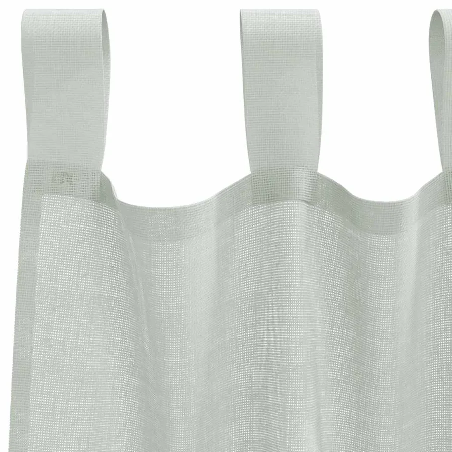 Voilages à œillets 2 pcs gris clair 140 x 140 cm - 5