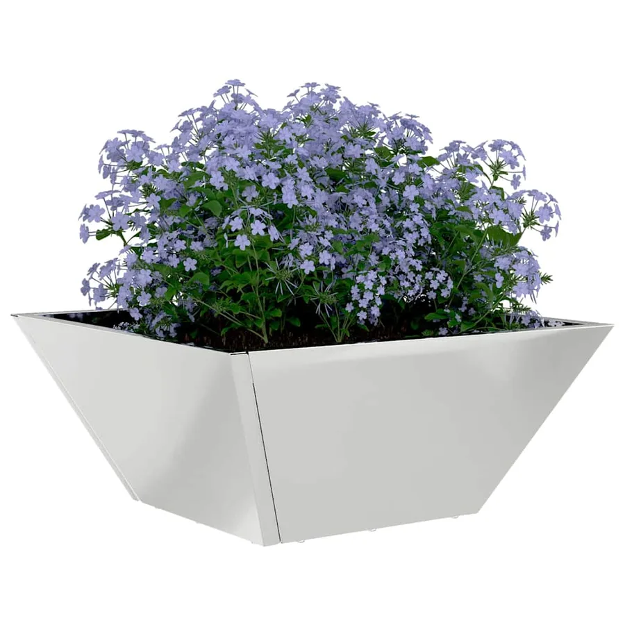 Cache-pot de jardin 5 pc Argent 35 x 35 x 15 cm Acier galvanisé - 3