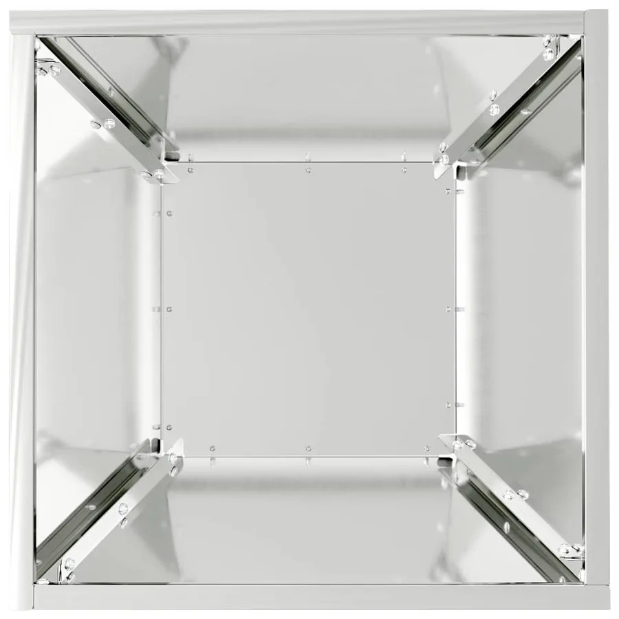 Cache-pot de jardin 5 pc Argent 35 x 35 x 15 cm Acier galvanisé - 9