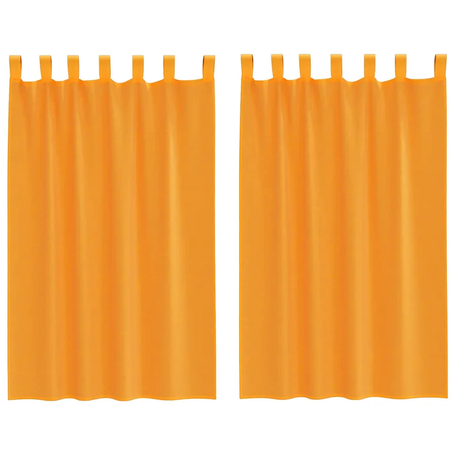 Voilages à œillets 2 pcs orange 140 x 175 cm - 2