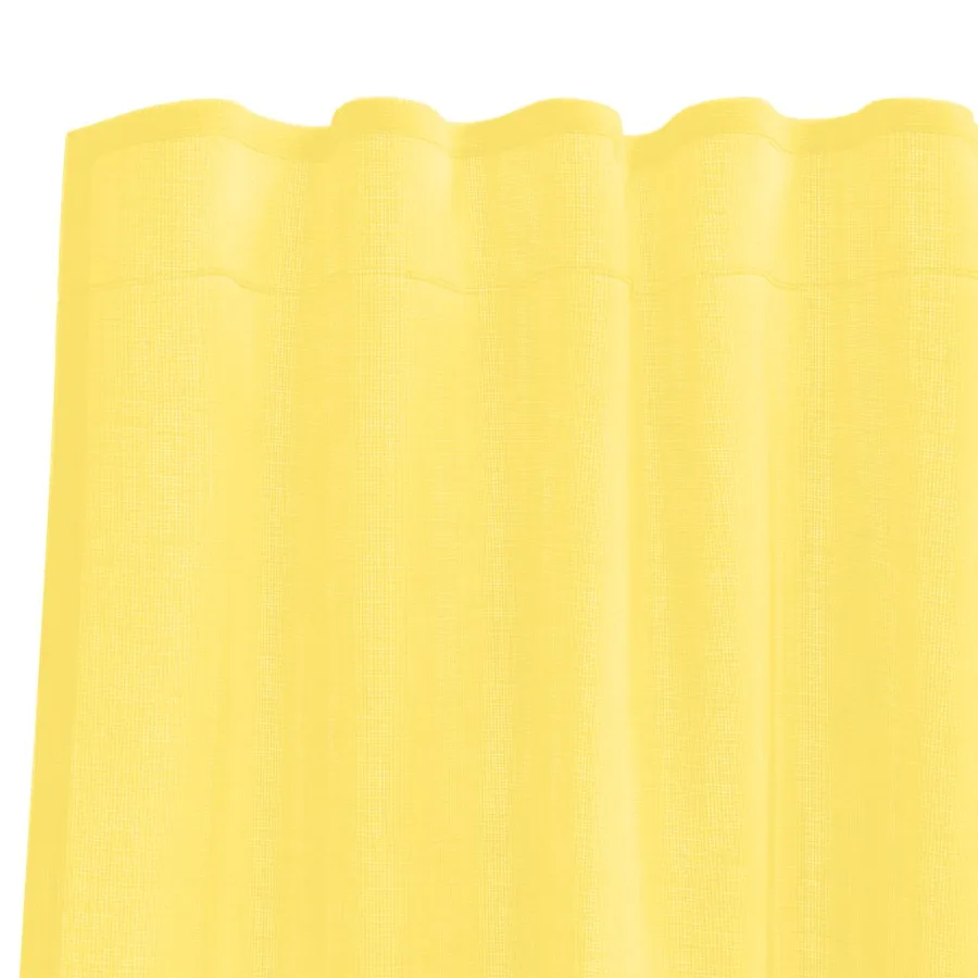 Rideaux en voile avec passe-tringles 2 pcs jaune - 6