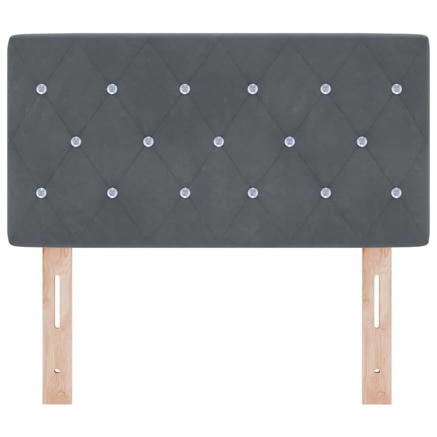 Tête de lit Gris foncé 80 cm Velours - 4