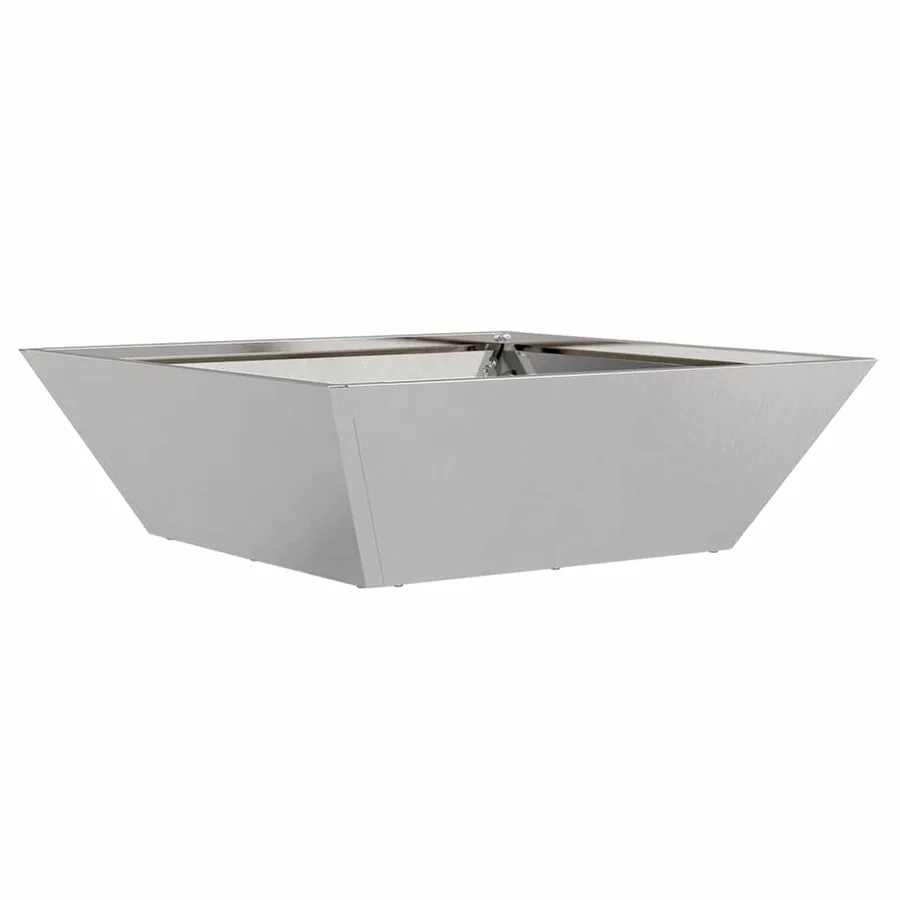 Cache-pot de jardin Argent 50 x 50 x 15 cm Acier inoxydable - 2