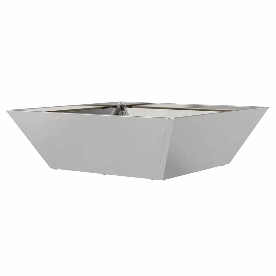 Cache-pot de jardin Argent 50 x 50 x 15 cm Acier inoxydable - 7
