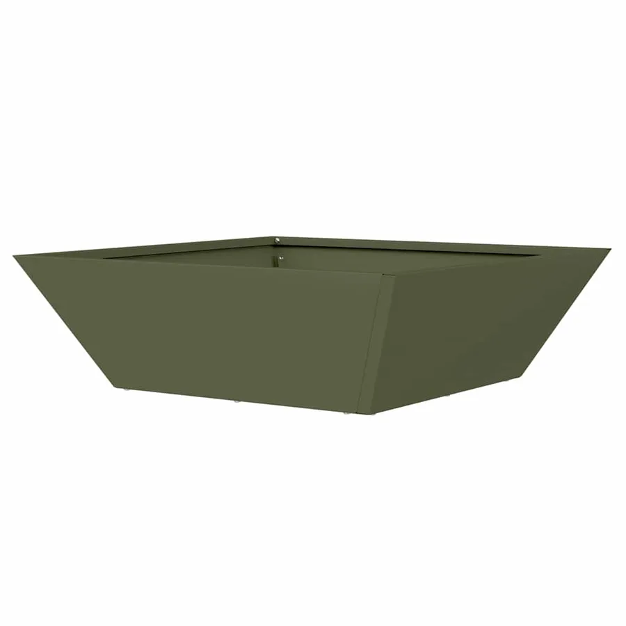 Cache-pot de jardin Vert olive 50 x 50 x 15 cm - 7