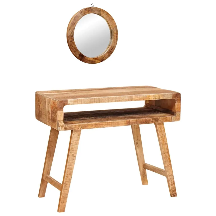 Table de Toilette Marron 90 x 76 x 45 cm Bois de mangue massif - 3