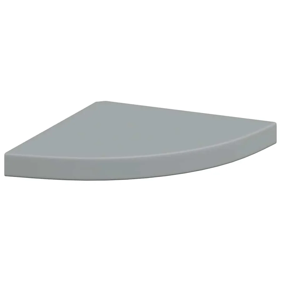Étagères d'angle flottantes 2 pcs gris 35x35x3,8 cm MDF - 5