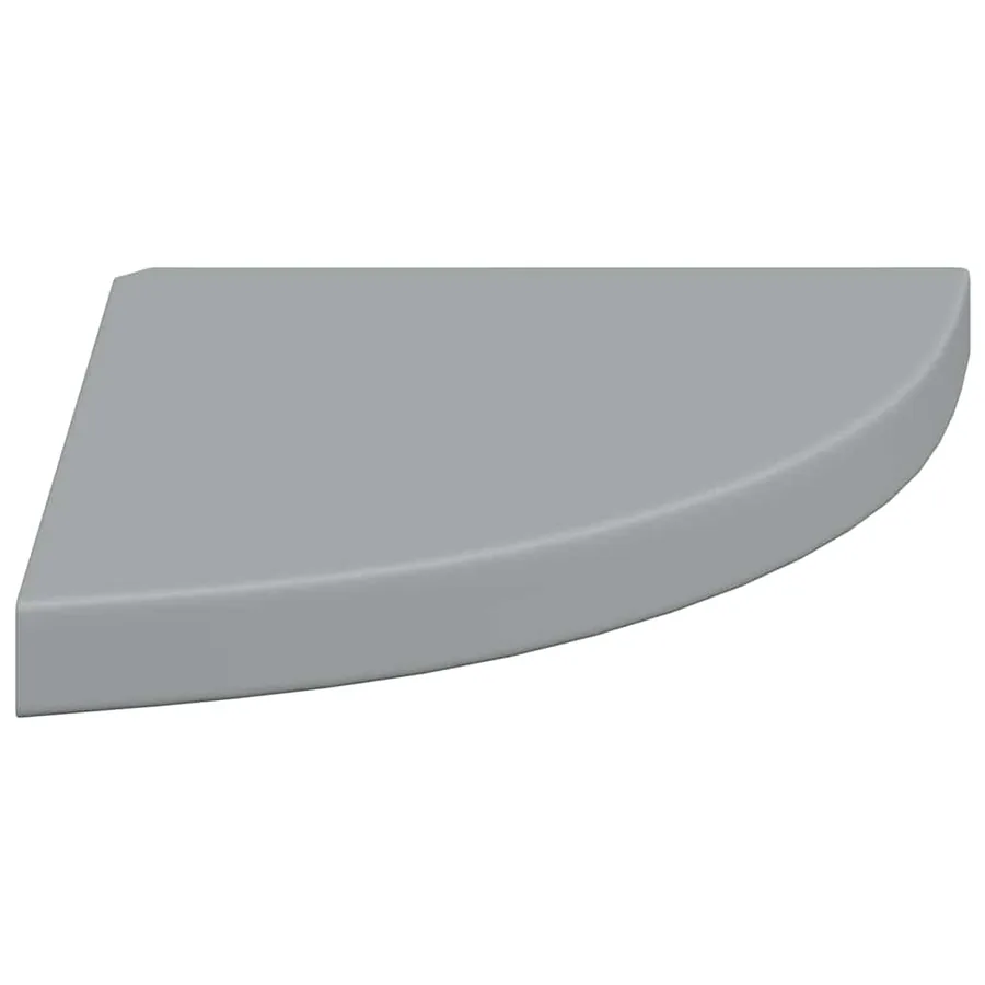 Étagères d'angle flottantes 2 pcs gris 35x35x3,8 cm MDF - 7