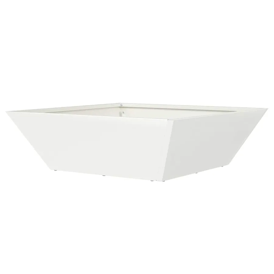Cache-pot de jardin Blanc 50 x 50 x 15 cm Acier laminé à froid - 7