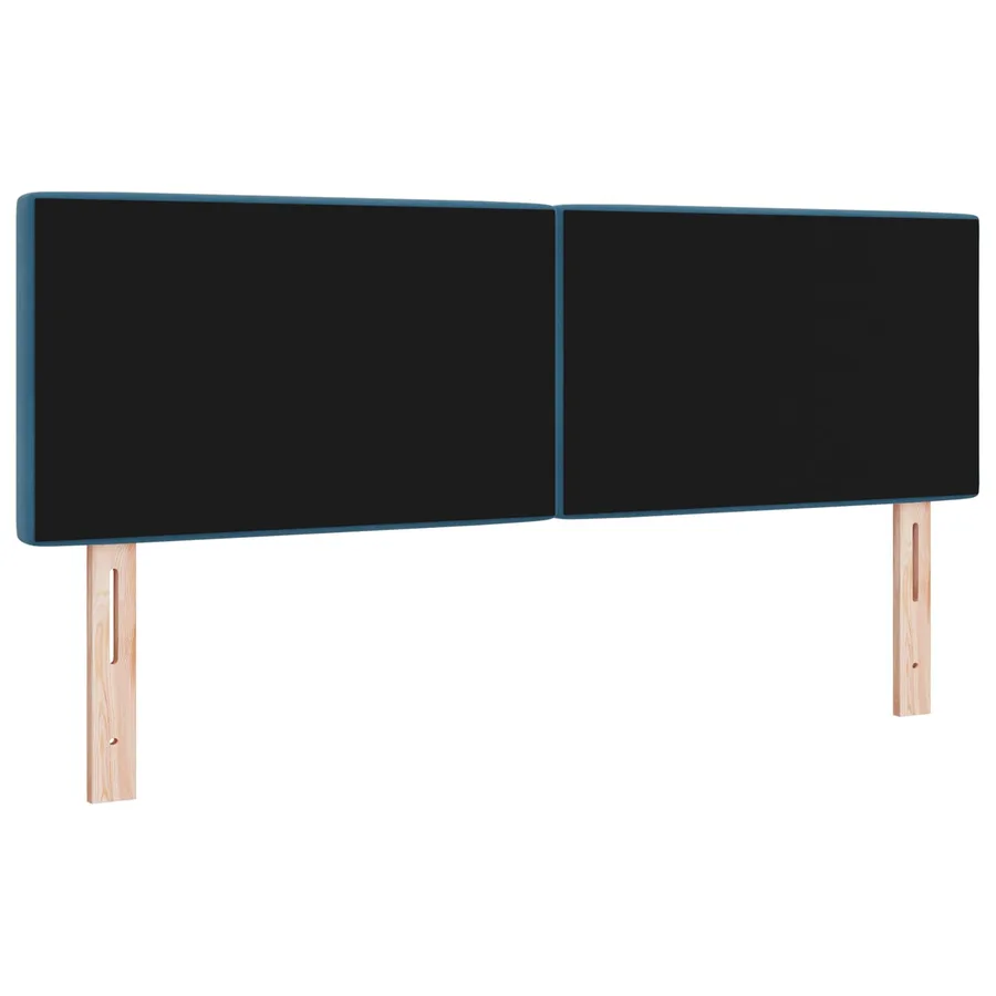 Tête de lit Bleu foncé 144 cm Velours - 4