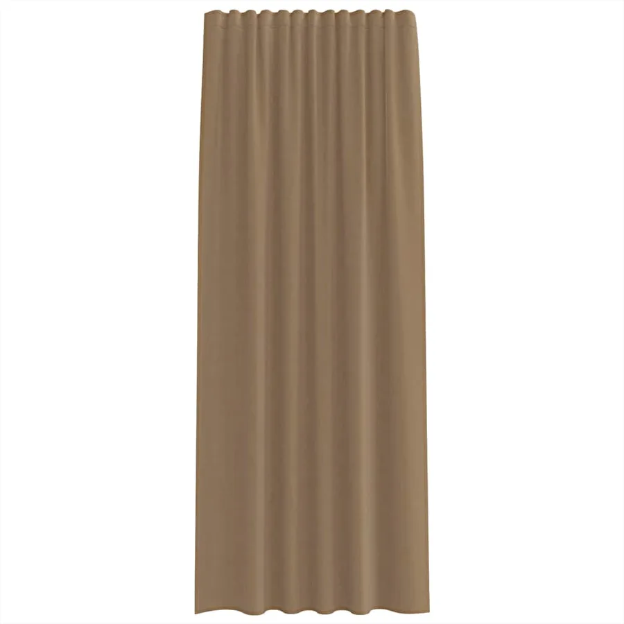 Rideaux en voile à œillets 2 pcs marron clair - 4