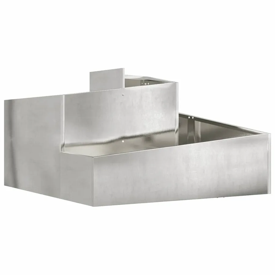 Cache-pot de jardin Argent 60 x 60 x 50 cm Acier inoxydable - 2
