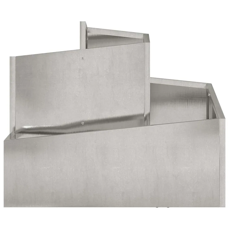 Cache-pot de jardin Argent 60 x 60 x 50 cm Acier inoxydable - 5