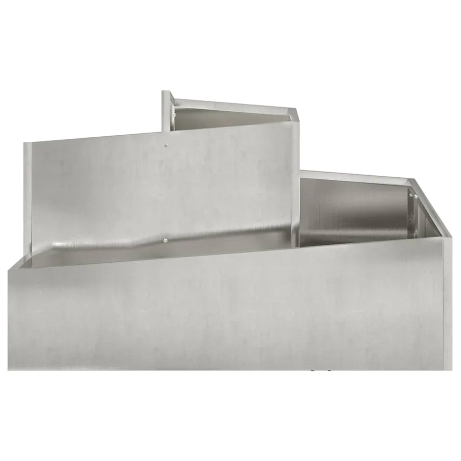 Cache-pot de jardin Argent 80 x 80 x 50 cm Acier inoxydable - 5